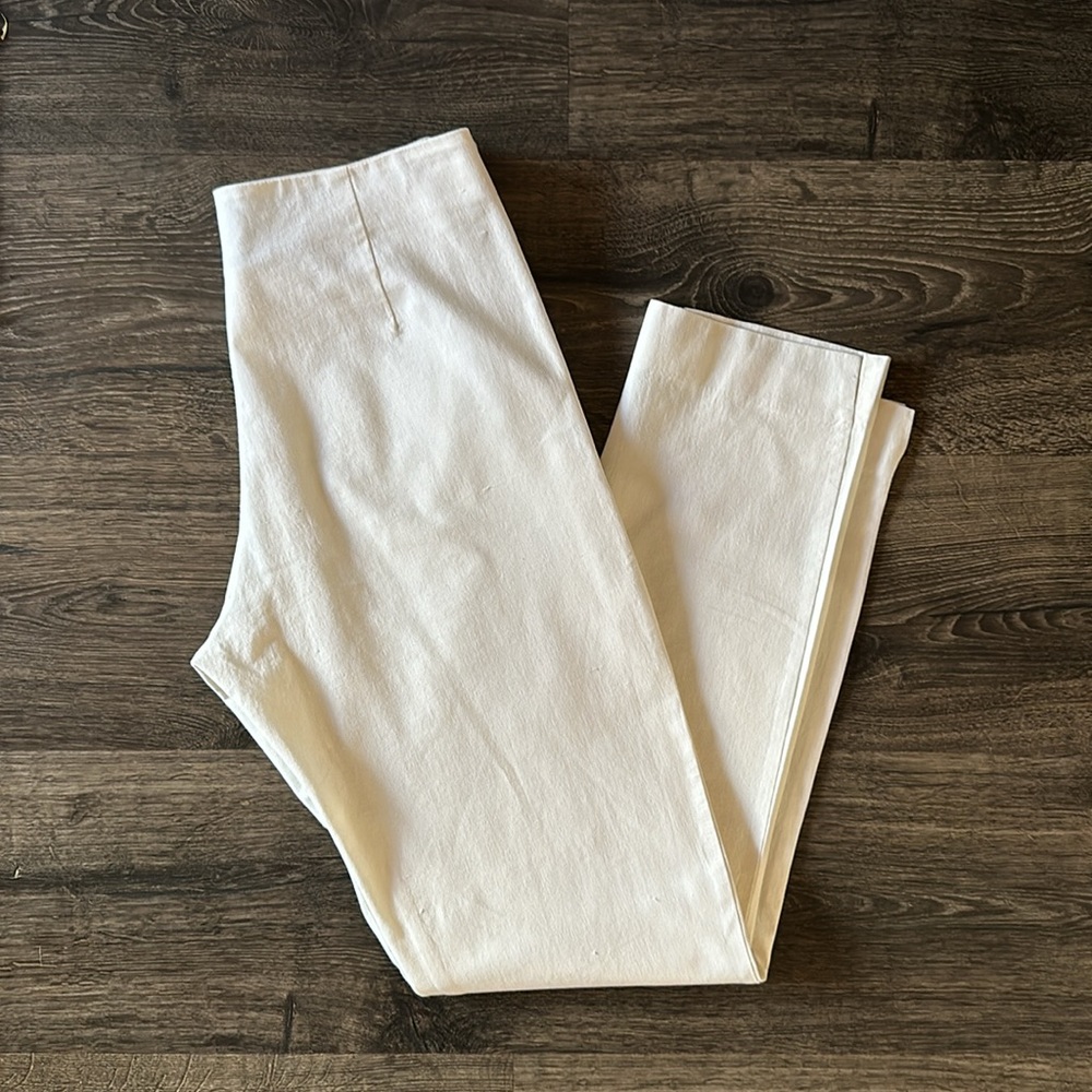 060 SIZE 4 CHARLOTTE KELLOG WHITE PANTS